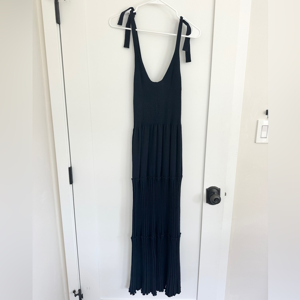Rebecca Taylor Navy Knit Maxi Dress